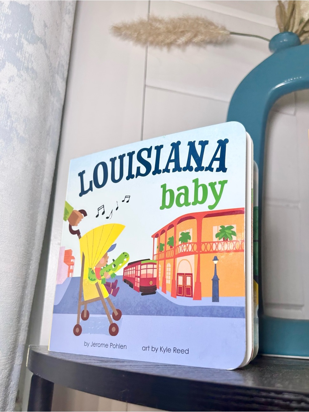 Louisiana Baby Board Book - Blue & Green